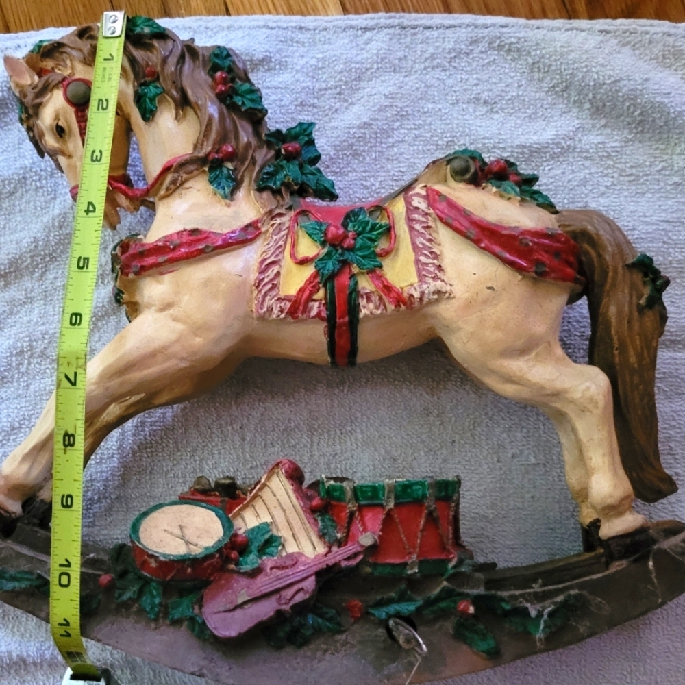 1991 GINY Vintage The Christmas Collection Musical Rocking Horse - Picture 3 of 10
